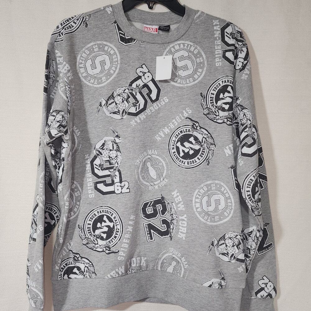Spider-Man gray sweatshirt men's size small